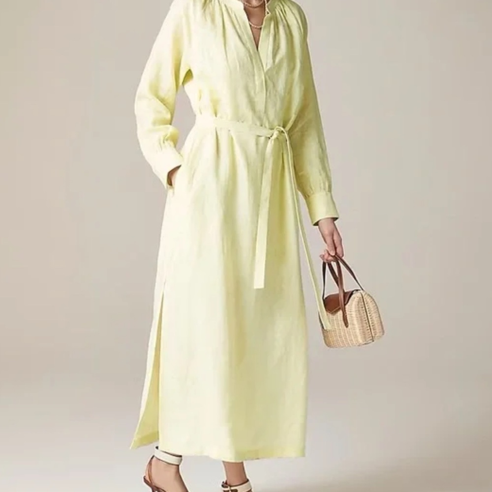 J CREW LINEN CABANA DRESS NWT SZ LARGE NEW WITH TAGS
